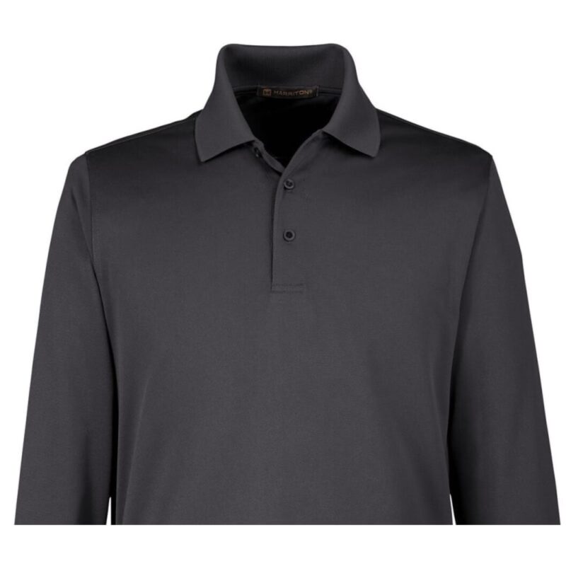 Custom Harriton Men's Tall Advantage Long Sleeve Snag Protection Plus IL Polo - 4