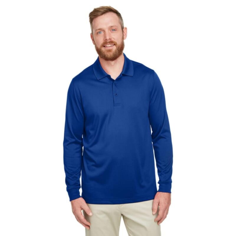 Custom Harriton Men's Tall Advantage Long Sleeve Snag Protection Plus IL Polo