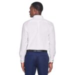 Custom Harriton Men's Tall Easy Blend™ Long-Sleeve Twill Shirt With Stain-Release - 2