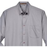 Custom Harriton Men's Tall Easy Blend™ Long-Sleeve Twill Shirt With Stain-Release - 5