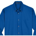 Custom Harriton Men's Tall Easy Blend™ Long-Sleeve Twill Shirt With Stain-Release - 6