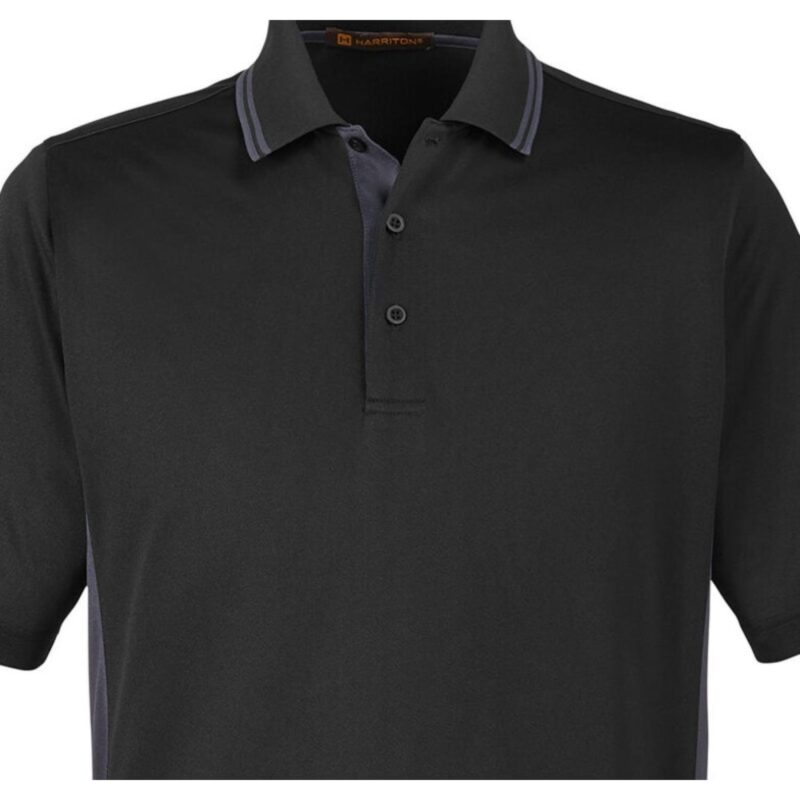 Custom Harriton Men's Tall Flash Snag Protection Plus IL Colorblock Polo - 3