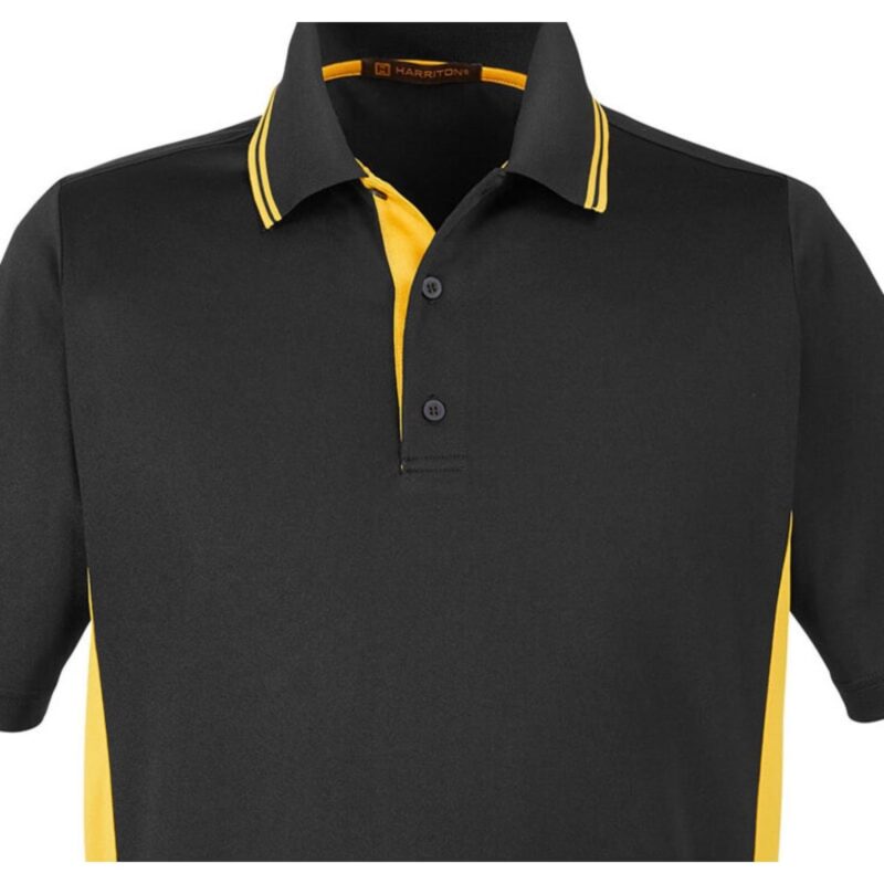 Custom Harriton Men's Tall Flash Snag Protection Plus IL Colorblock Polo - 4