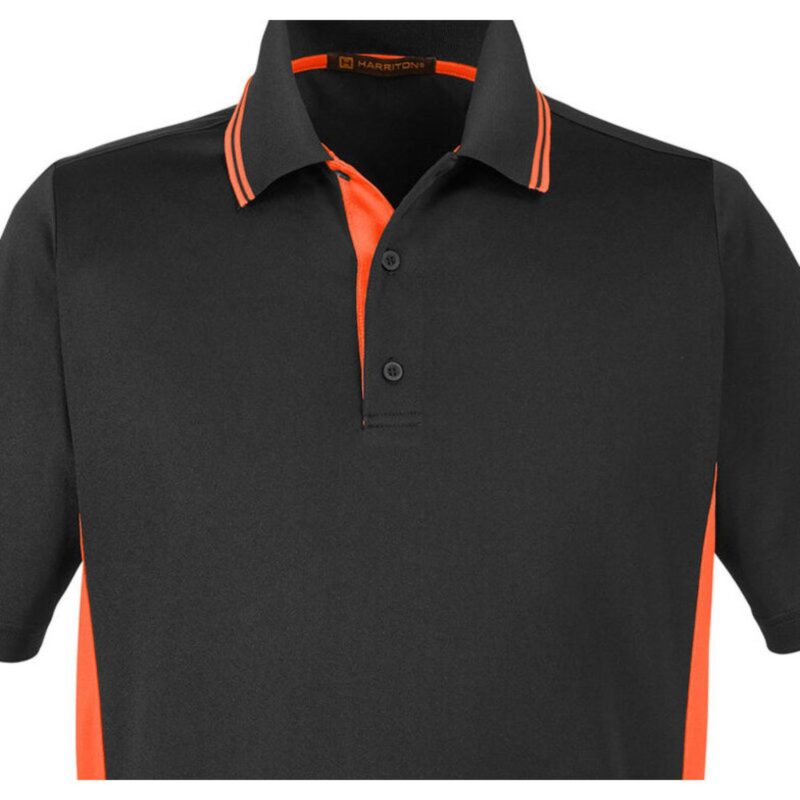 Custom Harriton Men's Tall Flash Snag Protection Plus IL Colorblock Polo - 5