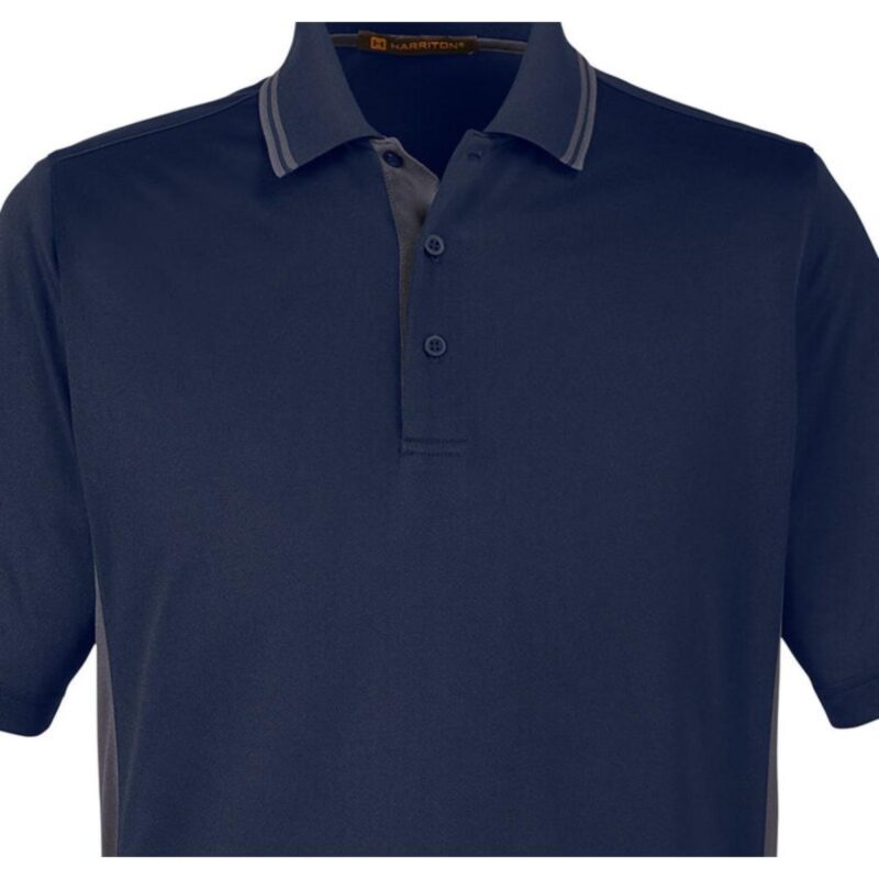 Custom Harriton Men's Tall Flash Snag Protection Plus IL Colorblock Polo - 6
