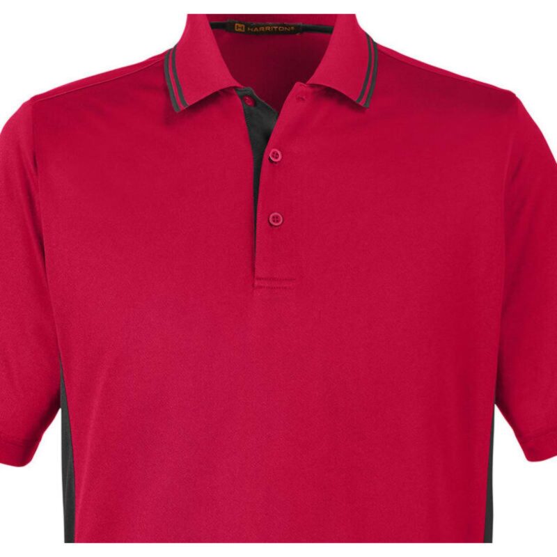 Custom Harriton Men's Tall Flash Snag Protection Plus IL Colorblock Polo - 7