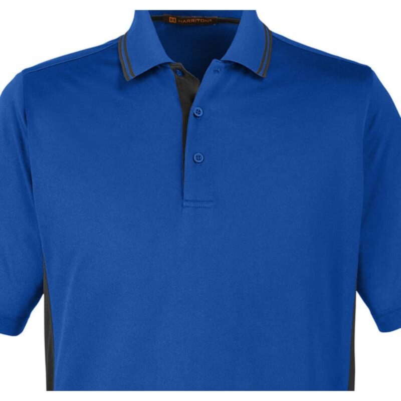 Custom Harriton Men's Tall Flash Snag Protection Plus IL Colorblock Polo - 8